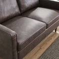 thumbnail image 3 of Modway Causeuse en Cuir Véritable Brun, 3 of 8