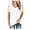 White, variant on ONLYSHE Womens Summer V Neck T Shirts Short Sleeve Loose Fit Basic Tunic Tops Blouse