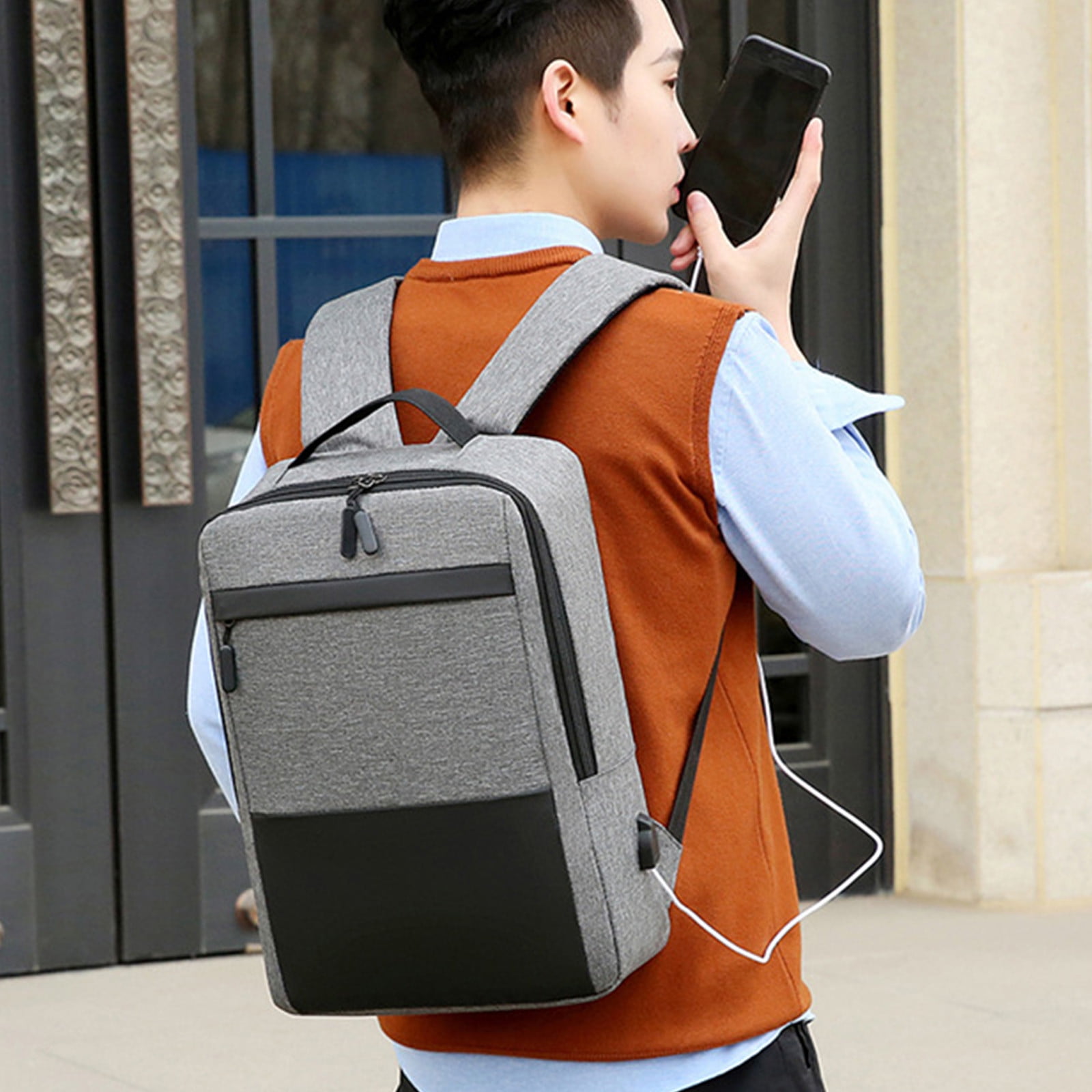 amazon laptop backpack case for 13-14 Inch MacBook Pro Air Chromebook HP Lenovo Work-in Notebook Computer Hard Shell Laptop Bag for Men Women with Pouch and Shoulder Strap (13