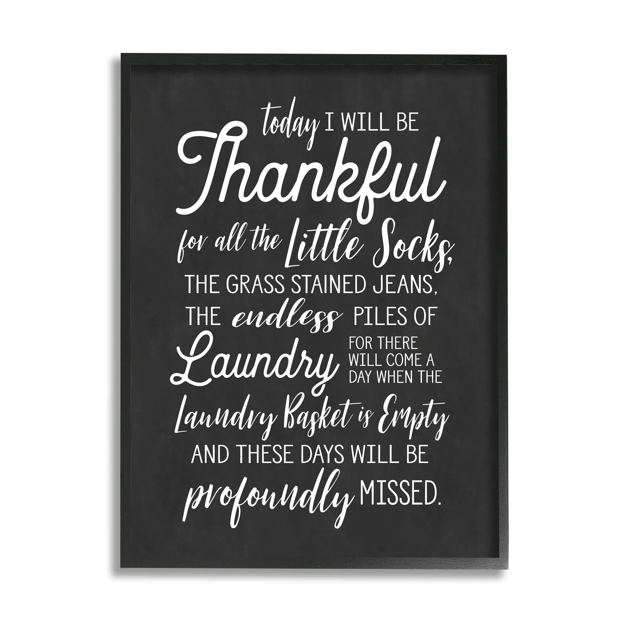 Stupell Industries Today Will Be Thankful Phrase Family Laundry Housework,16 x 20,Designed by Lettered and Lined