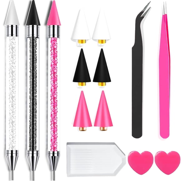 Kit de herramientas para recoger diamantes de imitación para decoración de uñas, 14 piezas, Yaoociy