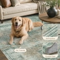 thumbnail image 3 of MICGEEK 10'x12' Abstract Area Rugs for Living Room, Stain Resistant Washable Rugs with Non-Slip Backing, Modern Large Area Rug Carpet for Bedroom Dining Room Office, Green, 3 of 10