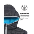 thumbnail image 5 of Mapamyumco Women's Puffer Jacket, Lightweight Hooded Winter Coat Windproof and Packable Grey S, 5 of 7