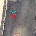 thumbnail image 4 of Peacolate 4-10Years Little Girls' Embroidered Suede Jeans Trendy Loose Pants for Children Girls,Green Butterfly,5-6Years, 4 of 5