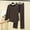 503_Coffee, variant on Women Pajama Sets Striped Crewneck Long Sleeve Loose Comfy Two Piece Pajama Set,Coffee XL