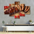 thumbnail image 4 of TISHIRON 5PCS Framed Food Theme Canvas Wall Art Set,60"x40" Delicious Roast Meat Wall Canvas Art Decor, 4 of 7