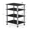 thumbnail image 2 of FITUEYES AV Component Media Stand Audio Rack 4-Tier Entertainment Shelves TV Stand for Video Components, Stereo Equipment, Gaming Consoles, Panda Silver Color, 2 of 5