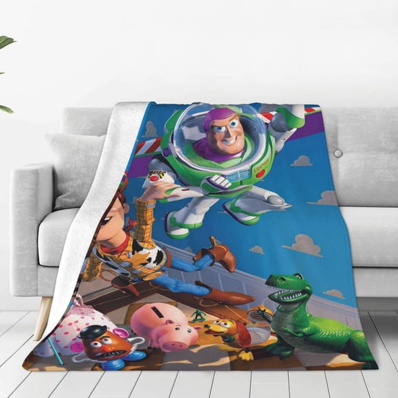 Woody Buzz Story Ultra-Soft Micro Fleece Blanket Cozy Blanket Thick Warm Plush Throw Blanket Sofa Cushion