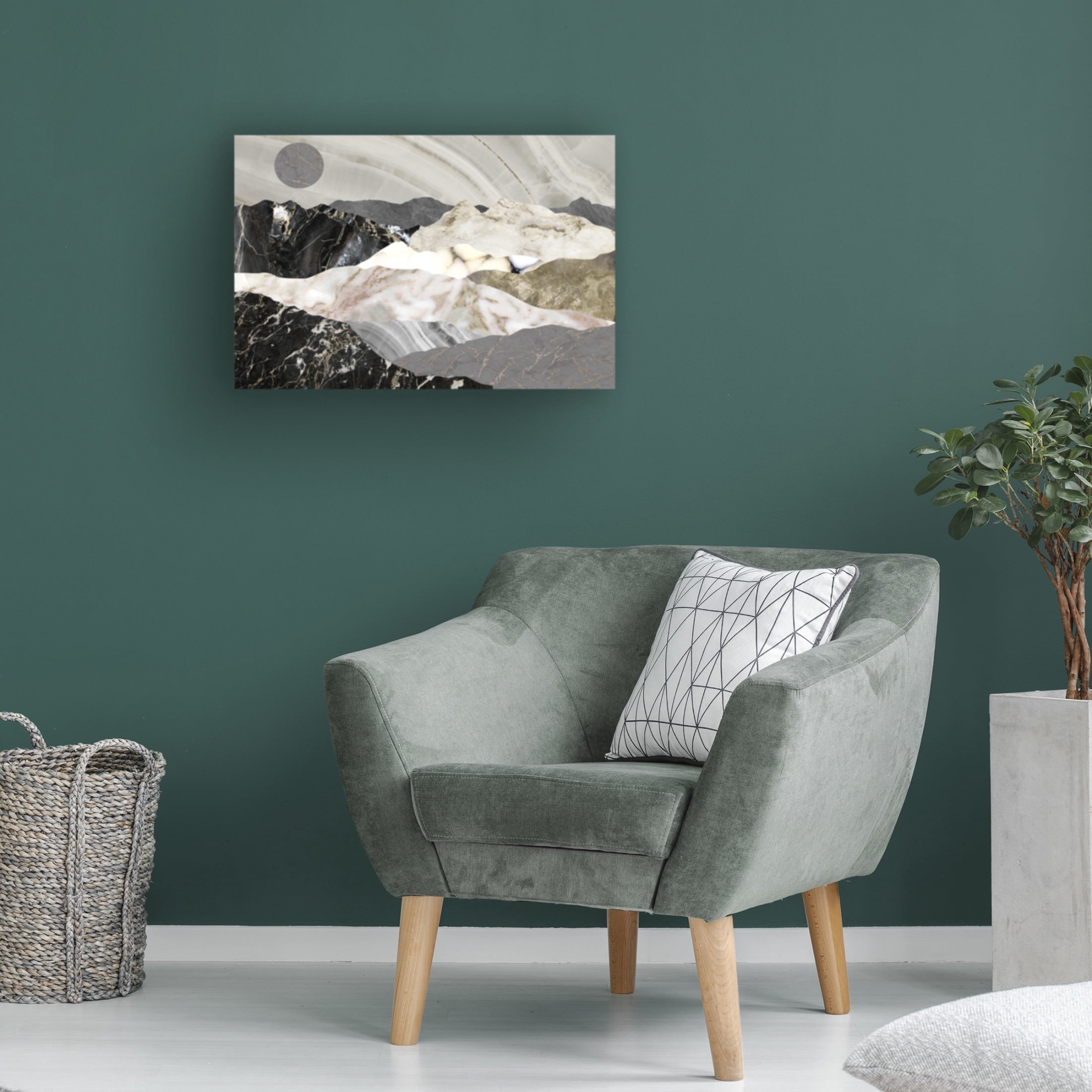 Canvas Wall Art - Sasha 'Marble Mountains' Wall Art for Living Room, Bedroom, or Office Décor by Trademark Fine Art - 47 x 30 Inches