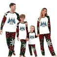 thumbnail image 3 of REORIAFEE Matching Family Christmas Pajamas Pants 2 Piece Loungewear Long Sleeve Top and Pant Plaid Soft Lightweight Sleepwear Red S-2XL, 3 of 6
