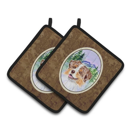 

Carolines Treasures SS8001PTHD Australian Shepherd Pair of Pot Holders 7.5HX7.5W multicolor