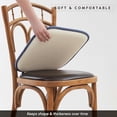 thumbnail image 7 of Elegant Comfort 4 Pack Chair Cushion Covers - Skid-Proof Rubber Backing - 16 x 16 Inch - Thick Dining Square Shape Seat Covers - Comfortable Textured Chair Pads with Ties - Honeycomb Pattern, Navy, 7 of 7