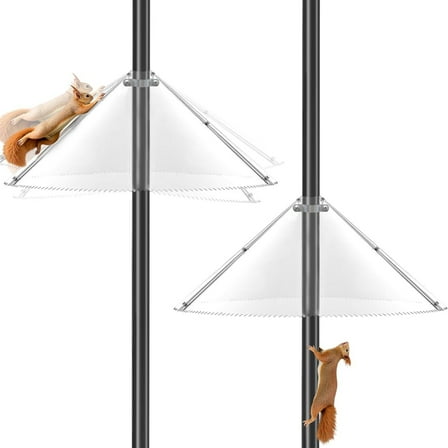 Garden Squirrel Baffle for Bird Feeder Pole,Durable Squirrel Guard with Hook for Outdoor Hanging