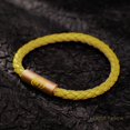 thumbnail image 3 of Pulsera de piel trenzada para hombre y mujer, brazalete con diseño de dragón del zodiaco, Punk, color rojo y negro, accesorios neutros, 3 of 5