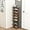 Rustic Brown, variant on 8 Tiers Vertical Shoe Rack, Patented Space Saving Corner Shoe Rack for 7 Pairs, Narrow Shoe Rack for Front Door Entryway, 10" x 11" x 43.5", White
