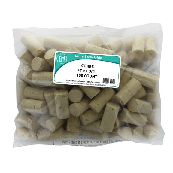 Home Brew Ohio 7 X 1 3/4 First Quality Wine Corks 100 count