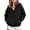 Black, variant on Besolor Sweatshirts for Kids Girls Fall Winter Fleece Lined Thermal Warm Long Sleeve Hooded Quarter Zipper Pullover Tops with Pocket(13-14 Years,White)