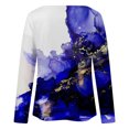 thumbnail image 5 of T-shirts à Manches Longues Col Rond pour Femmes Hauts Tunique Imprimée Florale Tendance Hauts Décontractés Amples Confortables Chandails en Molleton Blouses, 5 of 5