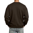 thumbnail image 5 of Mens Sweatshirts Fashion Long Sleeve V-Neck Pullover Fall Winter Casual Ribbed Cuffs Solid Color Sweatshirt for Daily Wear Army Green L, 5 of 7