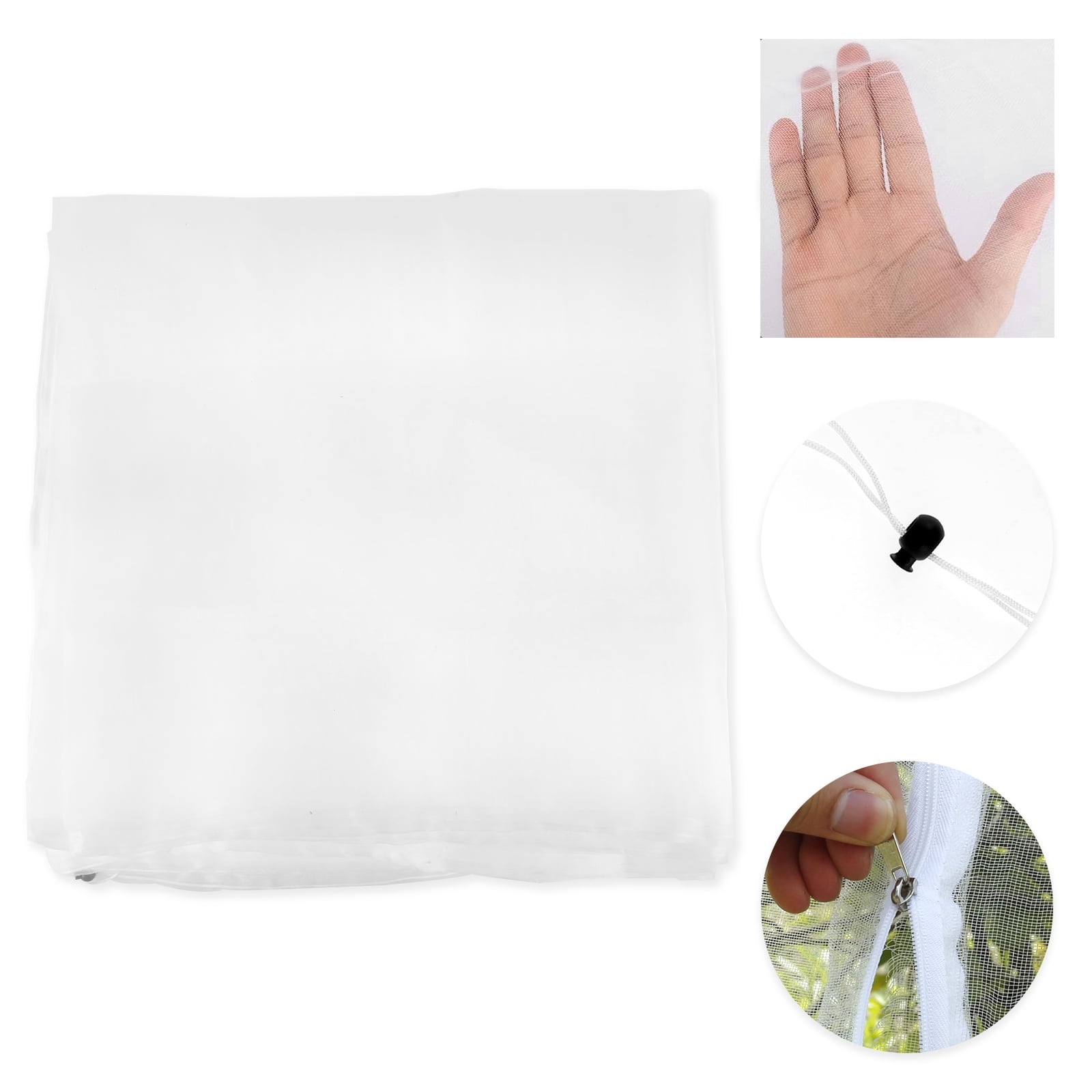 CHUNYAN Bird Netting for Garden Protection Garden Netting Pest Barrier with Drawstring 10Ft x 10Ft Mosquito Net Tomato Protective Cover