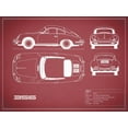 thumbnail image 2 of Rogan, Mark 24x19 Gold Ornate Wood Framed with Double Matting Museum Art Print Titled - Porsche 356C-Maroon, 2 of 4