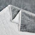 thumbnail image 6 of Sherpa Throw Blanket Super Soft Flannel Reversible Ultra Plush Fleece TV Blanket Gray 50x60, 6 of 7