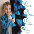 thumbnail image 3 of Blackout Kids Curtains,Black Blue Butterfly Pattern Childrens Insulated Curtains Set Of 2,Bedroom Essentials,Toddler Room Decor 42"x54", 3 of 5