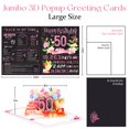 thumbnail image 3 of Tarjeta de felicitación OLOSONG 50.º cumpleaños jumbo pop-up rosa dorado, 3 of 8