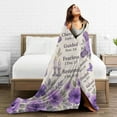 thumbnail image 5 of Christian Gifts for Women Purple Inspirational Religious Blanket Catholic Baptism Gifts for Faith Girl Mom Friend Sister Grandma Christian Prayer Throw Blankets Birthday Present 50x40, 5 of 5