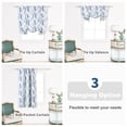 thumbnail image 3 of DriftAway Heather Flower Floral Printed Tie Up Curtain for Kitchen Bathroom Lined Blackout Adjustable Balloon 63 Inch Length Tie Up Shade for Small Window Rod Pocket Single Panel 45Wx63L Blue Lavender, 3 of 9