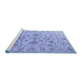 thumbnail image 2 of Ahgly Company Machine Washable Indoor Round Oriental Blue Industrial Area Rugs, 6' Round, 2 of 4