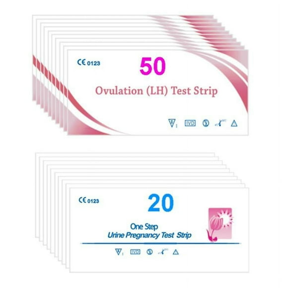 50 X Ovulation Lh Test + 20 X Pregnancy Test Hcg Strips Urine Fertility Opk Kit Colour 20 x Pregnancy Test