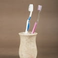 thumbnail image 4 of Creative Home Natural Champagne Marble Vase Collection Toothbrush Holder Makeup Brush Organizer, Beige, 4 of 5