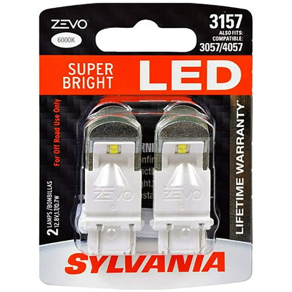Sylvania ZEVO 4057 White LED Mini Auto Bulbs for Reverse Lights (2 Pack)