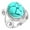 Turquoise, variant on 925 Sterling Silver Ring For Women - Men Blue Turquoise Gemstone Silver Ring Size 12 December Birthstone Elegant Silver Ring Size 12 Thanksgiving Gift For Mom Gemstone 925 Silver Jewelry