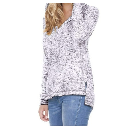 - Women Static Jersey Print Raglan Long Sleeve High Low Hoodie, Style WJP0654