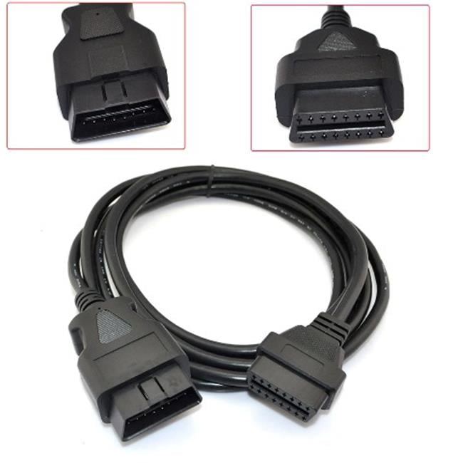 3FT 16 Pin Car OBDII Male to Female Extension Cable OBD2 Interface Extender Cord