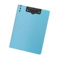 thumbnail image 2 of Plastic Clipboard | Brushed Pattern Clip Board with Metal Double Nail Clip | Foldable 360° Design | Pen Slot | Matte Black, Blue, Red, Green | 12.8x9.6in | A4 Document Holder | Portable & Durable, 2 of 6