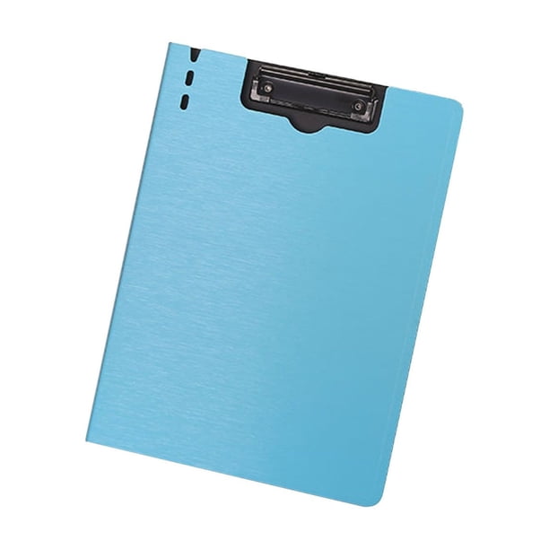 Tablero de plástico con patrón cepillado, clip ligero y orificio para colgar extensible.