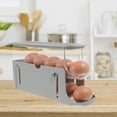 thumbnail image 4 of CRAFTHROU Organizador Para Huevos De Refrigerador De Plástico Gris Claro Con Dos Niveles Práctico Y Resistente, 4 of 7