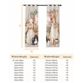 thumbnail image 6 of Easter Bunny Blackout Curtains for Bedroom, Eggs Green Leaves Country Flowers Cups Thermal Insulated Kitchen Drapes with Grommets, Light Blocking Window Treatment, 2 Panels 52" x 54", 6 of 7