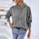 thumbnail image 5 of Sudadera para mujer Otoño Sudaderas Moda para mujer Color sólido Sudadera con capucha Suéter informal Top Odeerbi  ODB-5, 5 of 8
