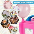 thumbnail image 6 of Electric Balloon Pump 220V 600W Portable Air Blower Dual Nozzle Inflator Arch Kit Party (rosered ), 6 of 7