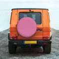 thumbnail image 6 of Wukai Pink Gingham Print Spare Tire Cover for RV Trailer,Waterproof PVC Faux Leather Wheel Cover Fit for Truck,Trailer,RV,SUV,Camper and Most Vehicle-15 inch, 6 of 6