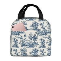 Vsdgher Vintage Floral 1 Lunch Bag, Lunch Box for Women Adult Men, Lunch Tote Insulated Cooler Lunch Container for Work/Office/Picnic/Travel