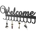 thumbnail image 3 of Organizador de pared de bienvenida con 10 ganchos, llavero de metal para puerta de entrada, cocina, bordes cuidadosamente pulidos y accesorios de montaje profesionales incluidos, regalo ideal para, 3 of 5