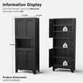 thumbnail image 3 of CHSHIN 69"H Modern Metal Pantry Storage Cabinet with Shelves for Home,Kitchen,Black(Width:27.6"), 3 of 7