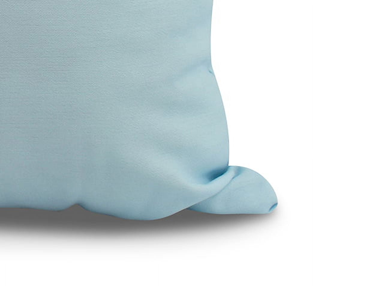 Simply Daisy, 16" x 16" Margarita Plain , Geometric Print Outdoor Pillow, Pale Blue
