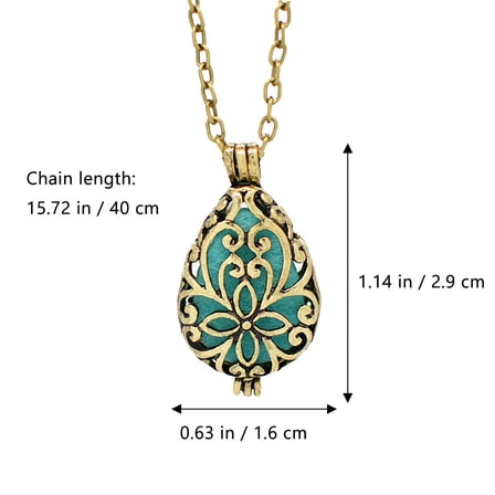 MERRYHAPY 3Pcs Aromatherapy Locket Necklaces Set Retro Style Diffuser Jewelry for Women