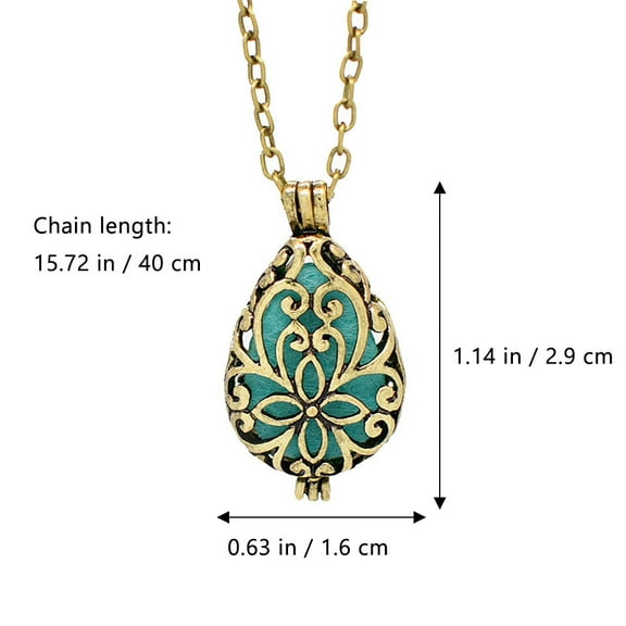 MERRYHAPY 3Pcs Aromatherapy Locket Necklaces Set Retro Style Diffuser Jewelry for Women
